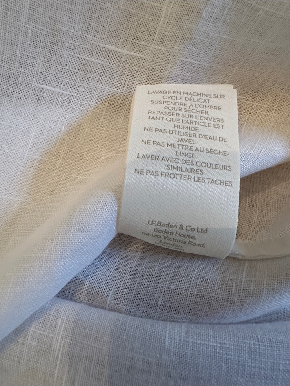 Boden White Semi-Sheer Button Front Tunic Shirt - Picture 3 of 5